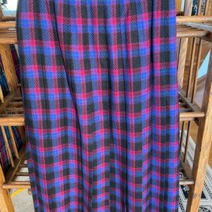 Pleated Plaid Skirt